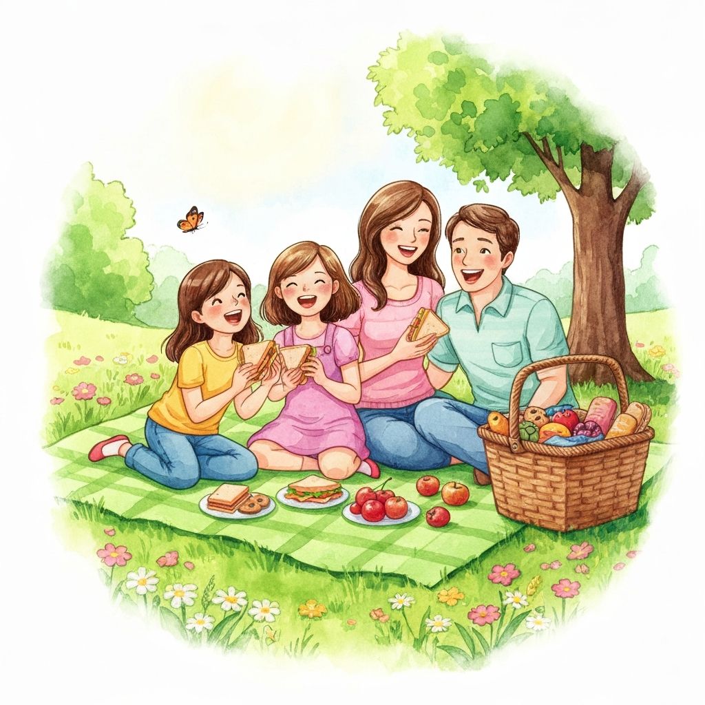 Picnic making & eating